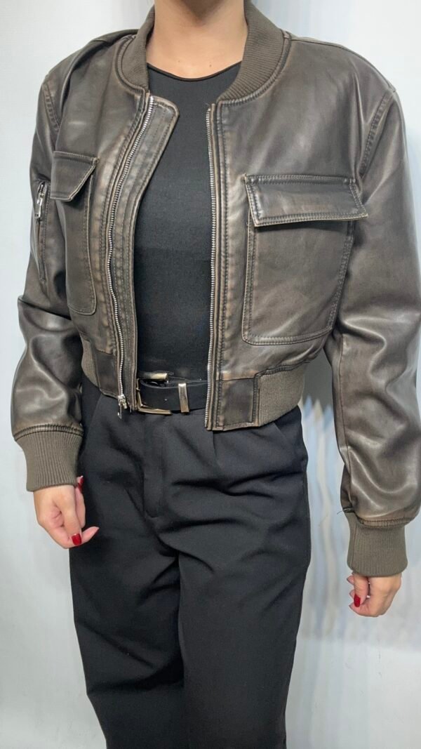 BOMBER ECO CUERO